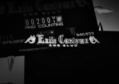 Exile Customz | Skull, Spot UV, Business Cards