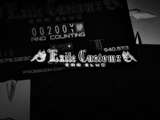 Exile Customz | Skull, Spot UV, Business Cards
